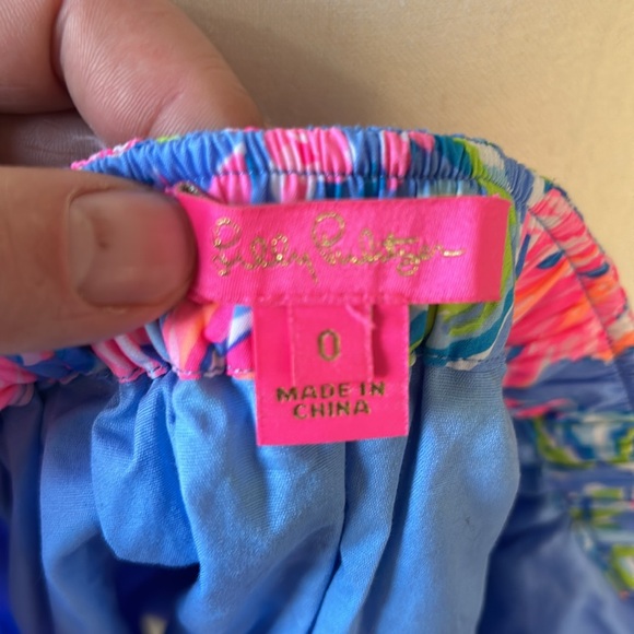 Lilly Pulitzer women’s size 0 Mayslie Ruffle Mini Skirt Blue Peri Sunrise Bay - Picture 4 of 4
